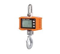 Digital Hanging Scale, 1000kg/ 2204lbs Portable Heavy Duty Crane Scale, LCD Backlight Industrial Hook Scales Unit Change/Data Hold Multiple Functions(Orange)