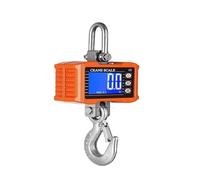 Digital Hanging Scale 1000Kg/ 2204Lbs Portable Heavy Duty, Lcd Backlight Industrial Hook Scales Unit Change/Data Hold For Garage Farm,Orange-1000kg/2204lbs