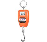 Digital Hanging Scale 200kg Portable Crane Hook Scale LCD Display 0.05kg Graduation Kg Lb N Units Steel Hook Compact Handheld Orange for Industrial Luggage Fishing(Orange)