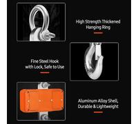 Digital Hanging Scale with 65ft Remote Control Heavy Duty Crane Dimmable LED Industrial Hook Scales