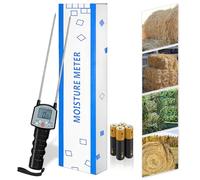 Digital Hay Moisture Meter Tester, Hay Moisture Probe with TrueMoist™ Technology for Accurate Realtime Monitoring and Optimal Hay Quality, Wheat Straw Alfafa Forage Hay - 1 Year Warranty