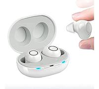 Digital Hearing Aid For The Elderly - Rechargeable Sound Amplifier For Adults With In Ear Noise Cancelling Batteries Storage Case For Hard Of Hear,White