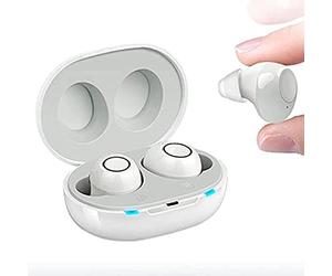 Digital Hearing Aid - Rechargeable Sound Amplifier, In-Ear Noise Cancelling for Adults, Includes Storage Case for Hearing Enhancement