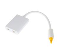 Digital Hearing Optical Cable Splitter 1 Input Hearing Adapter to Two Outputs for Home Theater and Professional Use