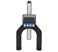 Digital Height Depth Gauge 0-80mm Electronic Woodworking Ruler with Magnetic Base Large LCD Display for Measuring Conversion and Data Saving