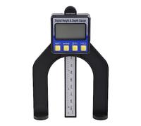 Digital Height & Depth Gauge for Hand Router Table with Feet Standing LCD Display Woodworking Tool Measurement Ruler Protractor Bevel Height Depth Gauge Angle Azimuth Foldable Tester