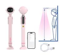 Digital Height Measurement Device for Kids - Handheld Ultrasonic Stadiometer, Wireless Portable Growth Tracker with App, LED Display, USB-C Rechargeable, Astronaut Pink