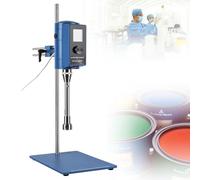 Digital High Speed Homogenizer, Electric Overhead Stirrer Mixer with LCD Display, 2000-28000rpm Adjustable Lab Emulsifying Machine for Large Batch Mixing