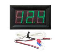 Digital High Temperature Thermometer for Industrial Use, K-Type Thermocouple Input, -30 to 800℃ Range, ±0.3℃ Accuracy, LED Display, DC12V Power, Stainless Steel Probe, Black Case