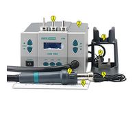 Digital Hot Air Rework Soldering Station 1000W Lead-Free 220V, Precision Tool for Electronics Repair, Adjustable Temperature and Airflow Control for Efficient Soldering