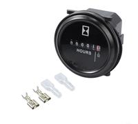Digital Hour Meter Counter AC/DC 6-80V Quartz Timer IP65 Waterproof Tracks 0-99999.9 Hours Easy Install Black 6cm For Marine Boat Truck Tractor Generator Wide Temp Range DIY