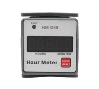 Digital Hour Meter Gauge with 0-999.99h Timer, AC 220V 50Hz, HM-D48 Model for Industrial Equipment Monitoring and Motor Runtime Tracking