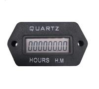 Digital Hour Meter,LCD Accumulate Timer,6-36V DC/AC Hour Meter Resettable Counter 999999.59H Snap in ,for Vehicle Boat Truck black