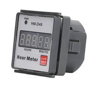 Digital Hour Meter, Resettable AC 220 240V Working Time Tracker for Control Panels ABS 48 x 48mm 0 to 999.99 Hours Digital Display Built in Battery 1 Pack