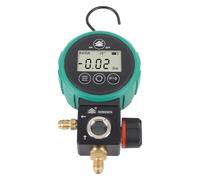 Digital HVAC 4 Units Professional Precision Vacuum Pressure Manifold Refrigerating Fluid Tester with Ball Valve Design for Air Conditioning System Maintenance Installation