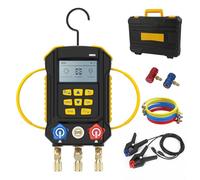 Digital HVAC Manifold Gauge Set, Evacuation&Refrigerant&Vacuuming Mode With 3 Hoses HVAC 95 Refrigerant Recharge Kit pressure leak test program control system various units available multiple language
