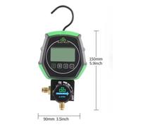 Digital HVAC Vacuum Gauge Refrigeration Pressure Tester | Monitors HVAC vacuum levels and pressure with integrated temperature readings for effective system leak checks.