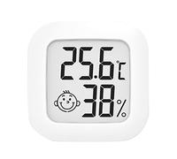 Digital Hygrometer Indoor Humidity Meter with Temperature and Humidity Monitor - Mini Hygrometer Thermometer for Greenhouse/Cars/Home/Office - White