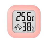 Digital Hygrometer Indoor Thermometer Humidity Meter Room Thermometer with Temperature and Humidity Monitor Mini Hygrometer Thermometer for Greenhouse/Cars/Home/Office Pink