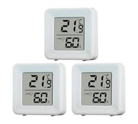 Digital Hygrometer, Small Indoor Ambient Monitor Humidity Meter Magnetic Option Display And Face Lcons Easy to Use For Home Office Greenhouse Baby Nursery Comfort Reptile Garden Plants Cellar Office