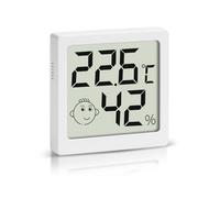 Digital Hygrometer Thermometer Mini, Indoor Room Temperature Monitor and Humidity Meter Temperature Humidity Gauge with Comfort Display for Home Office Car (white-1 pack)