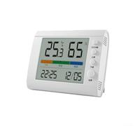 Digital Hygrometer Thermometer with Night Glow Color Display, Indoor Outdoor Humidity, Wall Mount Electronic Gauge for Home Bedroom Office(White（1）)