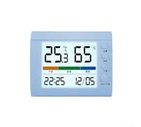 Digital Hygrometer Thermometer with Night Glow Color Display, Indoor Outdoor Temperature Humidity Monitor for Home Bedroom Office, Wall Mountable ABS Device(Blue（2）)