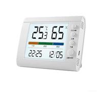 Digital Hygrometer Thermometer with Night Glow Color Display, Indoor Outdoor Temperature Humidity Monitor for Home Bedroom Office, Wall Mountable ABS Device(White（3）)