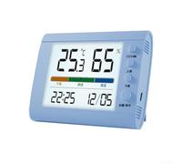 Digital Hygrometer Thermometer with Night Glow Color Display, Indoor Outdoor Temperature Humidity Monitor for Home Bedroom Office, Wall Mountable ABS Device(Blue（3）)