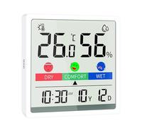 Digital Hygrometer Thermometers With Color Screen And Environment Comfort Assessment Time Date Display For Indoor Space Battery Powered Humidity Gauge