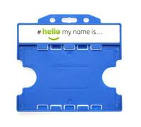 Digital ID 'Hello My Name Is' Light Blue Open-Faced Dual-Sid