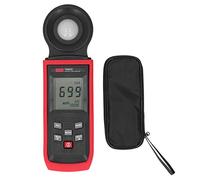 Digital Illuminance Light Meter High Accuracy 0 to 200000 Lx Measurement Range with LCD Display Data Storage and Rubber Protective Cover for Indoor Lighting Professionals Black