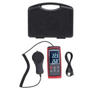 Digital Illuminance Meter, Handheld Light Brightness Detector, 0-200000Lux Measurement Range - High Accuracy & Rotatable Sensor, Data Logging Tester for Home School Office Use