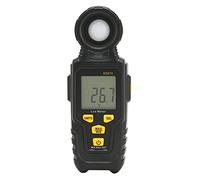 Digital Illuminometer Luxmeter Light Meter Professional Handheld High Accuracy 0Lx 200KLx Measurement Range LCD Backlight Display for Indoor Outdoor Environmental Testing Black
