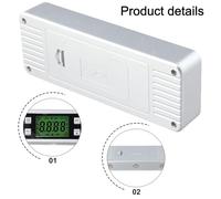 Digital Inclinometer Angle Measurer with Magnetic Base, Absolute/Relative Mode & Data Hold Function, 13.2 x 2.5 x 5 cm Portable Protractor for Engineering and DIY
