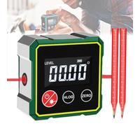 Digital Inclinometer Magnetic with Laser, Mini Nivel 4-Side Magnetic Digital Angle Gauge with Electronic Laser, Cube Angle Finder Level Box, Waterproof Woodworking Measuring Tool for Building