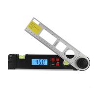 Digital Inclinometer Protractor, 0-225° Angle Gauge with Backlit LCD and Level Bubble, Aluminum Alloy for DIY and Professional Use