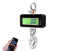 Digital Industrial Heavy Duty Cran, Waterproof Crane Scale, Digital LCD Hanging Scales, High Accuracy Electronic Crane Scale, 65ft Remote Control, for Farm, Factory, Garage(Black,300kg)