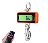 Digital Industrial Heavy Duty Cran, Waterproof Crane Scale, Digital LCD Hanging Scales, High Accuracy Electronic Crane Scale, 65ft Remote Control, for Farm, Factory, Garage(Orange,1500kg)