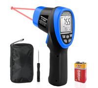 Digital Infrared Laser Thermometer, IR Temperature Gun Gauge -50℃-1360℃(-58-2480℉),16:1 Dual Laser Temp Meter with Emissivity Adjustable and Instant-Read for HVAC Oven Industrial
