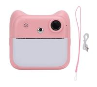 Digital Instant Print Camera Instant Camera Toy 48MP 2.4in Screen Thermal Printing 800mAh Battery Clear Image Digital Zoom for Students (Pink)