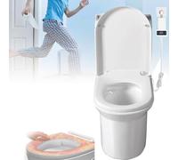 Digital Intelligent Heated Toilet Seat Electric Smart Warm Toilet Seat with Adjustable Temperature D-Shaped Bidet Seat Soft Close White Loo Seat Even and Gentle Heating Energy Saving