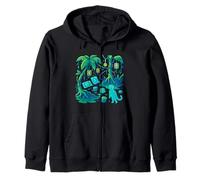 Digital Jungle Wealth Growth Vision Zip Hoodie