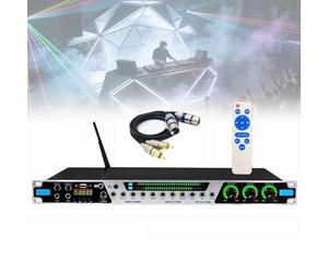 Digital Karaoke Mixer with Bluetooth, USB Input, Anti-Howling Processor, and 7 Light Rhythms for Live Performance
