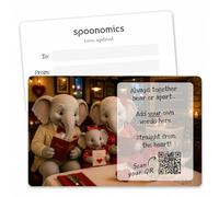 Digital Keepsake Greetings Card, Custom Message, QR Code Opens Your Personalised Song or Music Video. Fits in Purse Wallet or Phone Case Card Holder, Send Loving Thoughts to Show You Care