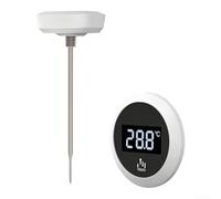 Digital Kettle Thermometer, Touchscreen, IP65 Waterproof | ±1.5°C Accuracy, -20°C to 120°C Range, 304 Stainless Steel Probe for Tea, Coffee, Milk and Cocoa(White)