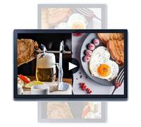 Digital Kiosk, Advertising Media Player, Digital Signage Screen, Landscape+Portrait Switching+Looping+Smart Split Screen+Remote Control,50"