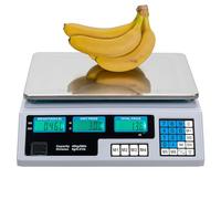 Digital Kitchen Scale, 40kg/88lb Price Computing Scale Counting Scale Deli Scale with LCD Display, Precise Fruit Market Scales for Commercial Shop Retail Price Weighing for Baking Bread Meat (White)