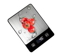 Digital Kitchen Scale, Electronic Food Scale with Backlit LCD Display High Precision 1g/0.1oz Tare Function for Baking Cooking Meal Prep Waterproof Tempered Glass Surface Multiple Units g/kg/oz/lb/ml