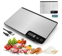 Digital Kitchen Scales, 15kg Rechargeable Precision Food Weighing Scale with 1g Accuracy, 6 Measurement Way, LCD Display, Digital Scales for Cooking & Baking Diet Trcking